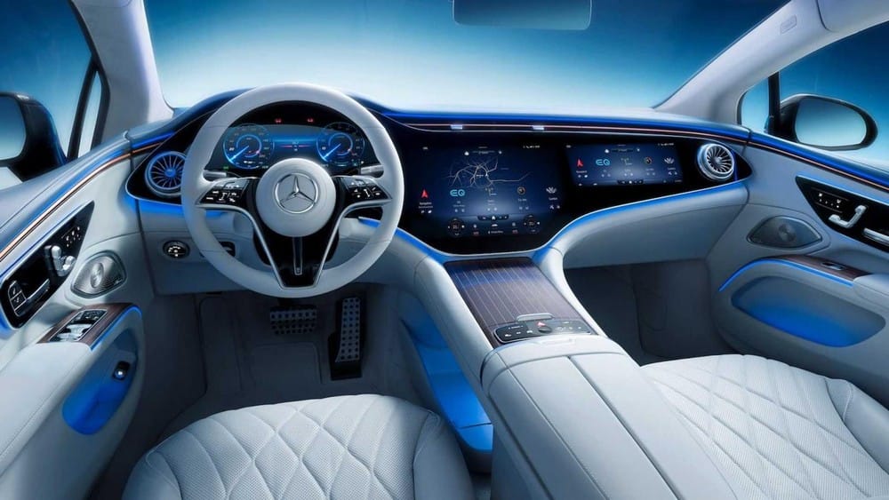 Xe điện cao cấp Mercedes EQS 2022 hé lộ hình ảnh nội thất chính thức