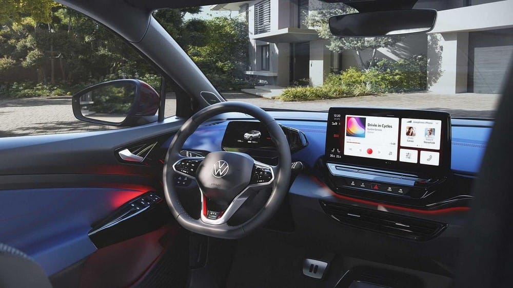 Volkswagen ID.4 GTX 2021 dùng màn hình cảm ứng 12 inch thay vì 10 inch như bản thường