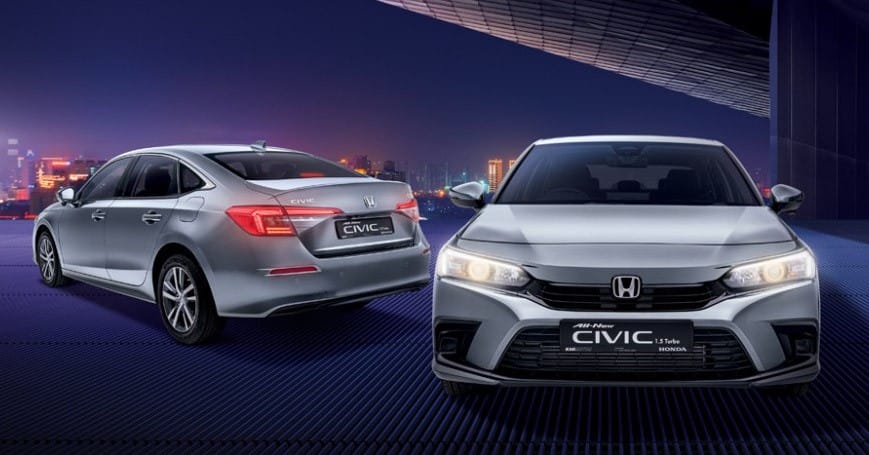 Honda Civic 2022 tại Singapore có thiết kế không khác gì xe ở Thái Lan