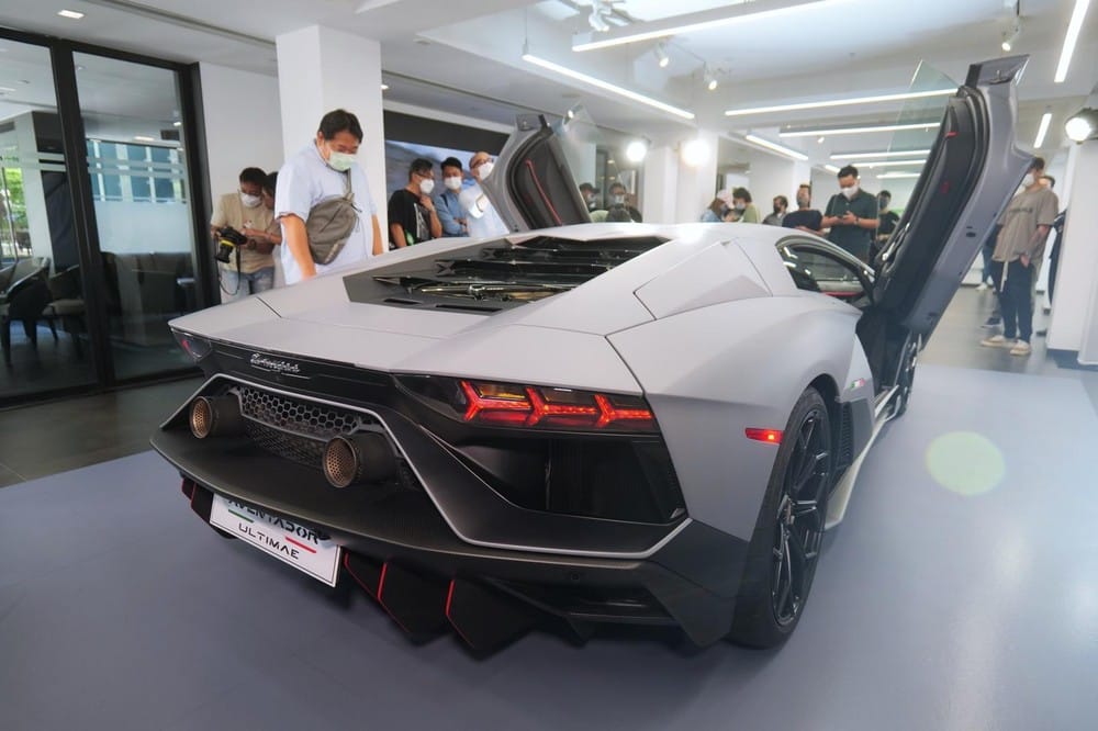 Thiết kế đuôi siêu xe Lamborghini Aventador LP780-4 Ultimae mới ra mắt Hồng Kông