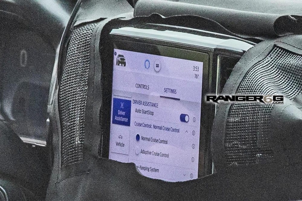 Màn hình thông tin giải trí 15,5 inch nằm dọc của Ford Ranger 2022