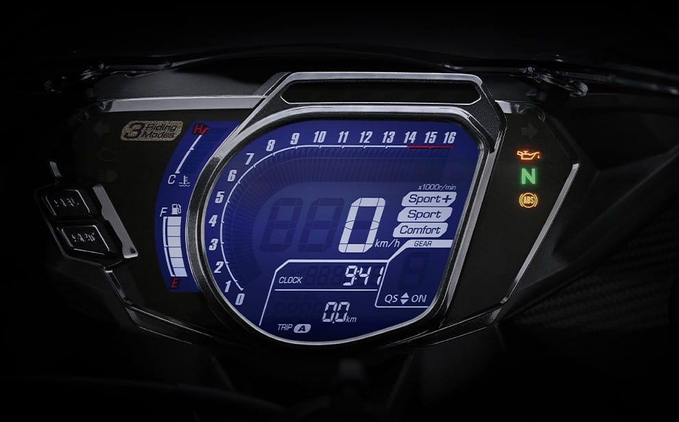 Bảng đồng hồ LCD của Honda CBR250RR SP 2022