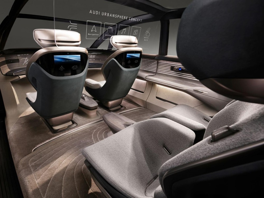 Audi Urbansphere các tiện ích giải trí cho hành khách hàng ghế sau
